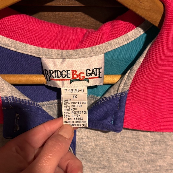 Retro Kids Polo Shirt with Multicolor Design - Picture 2 of 3